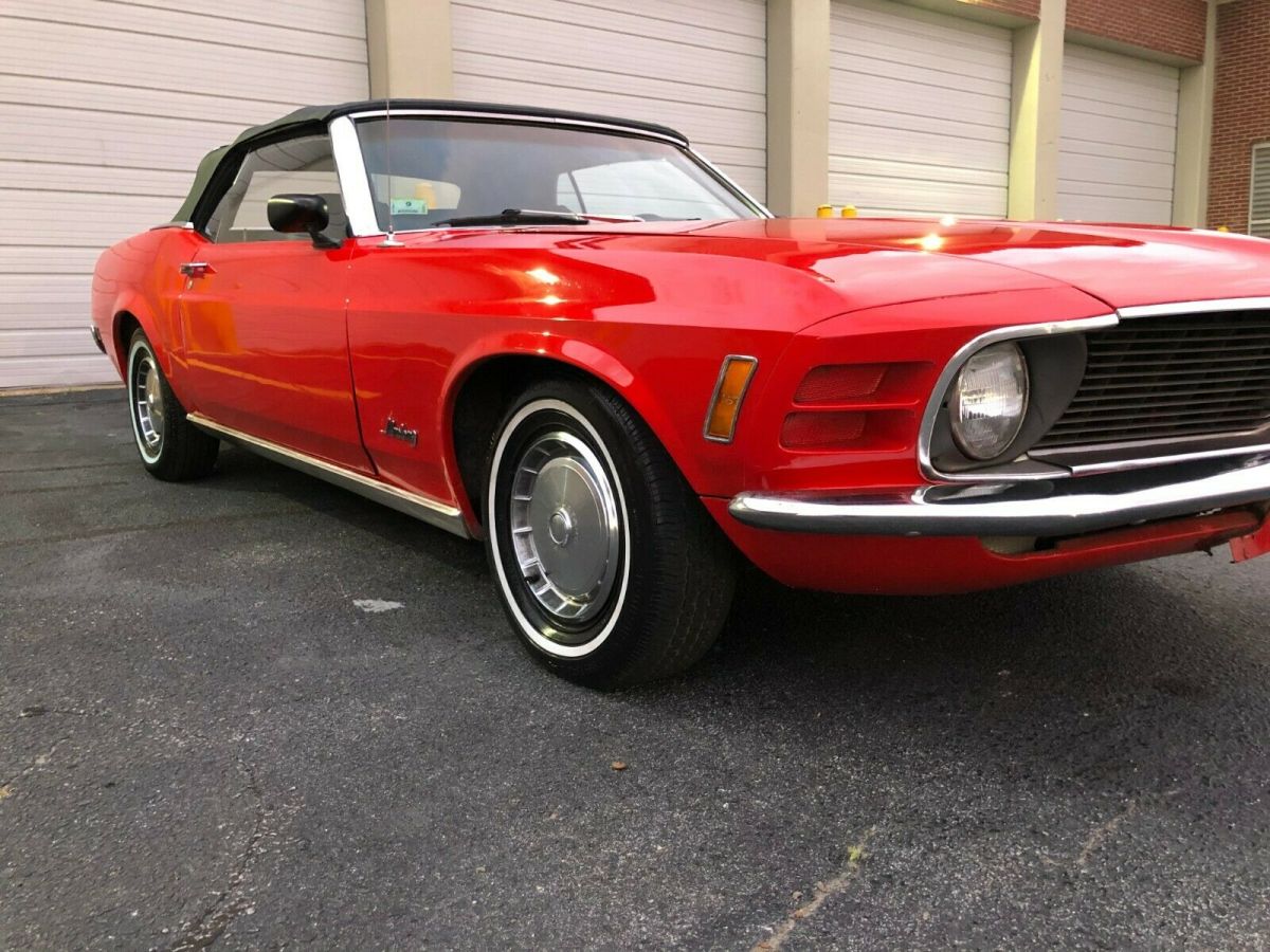 1970 Red Ford Mustang Convertible