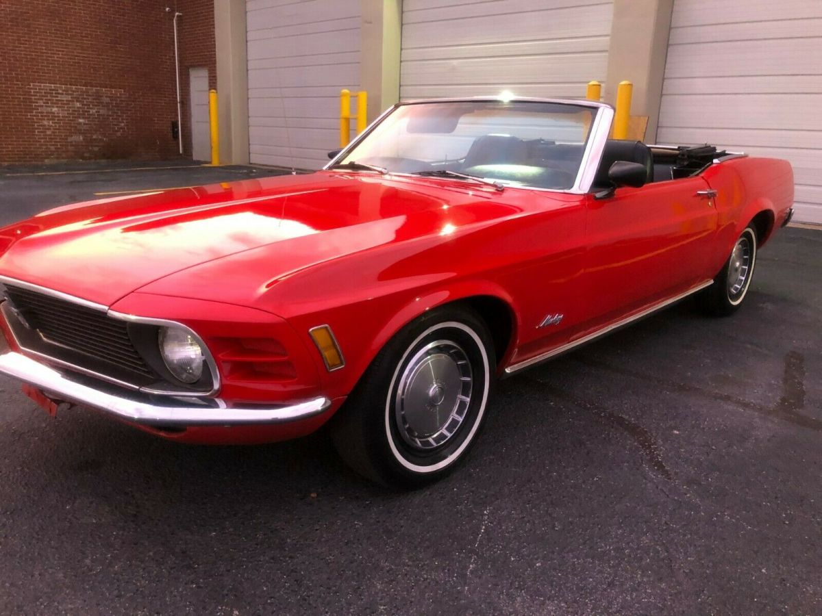 1970 Red Ford Mustang Convertible