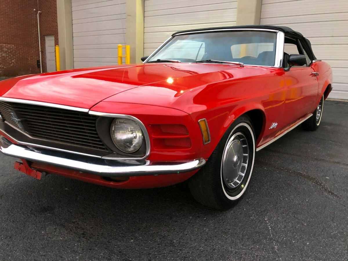 1970 Red Ford Mustang Convertible