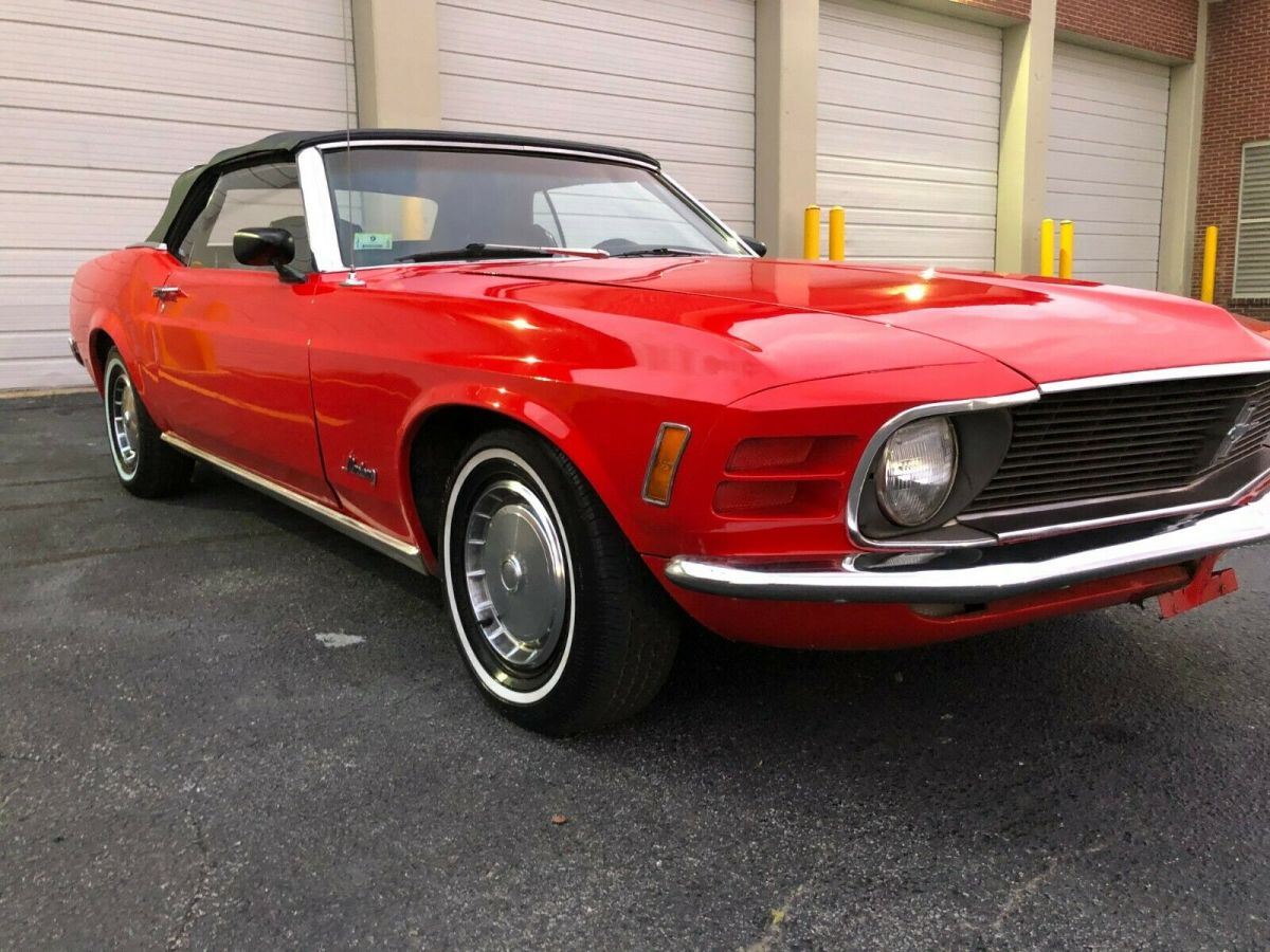 1970 Red Ford Mustang Convertible