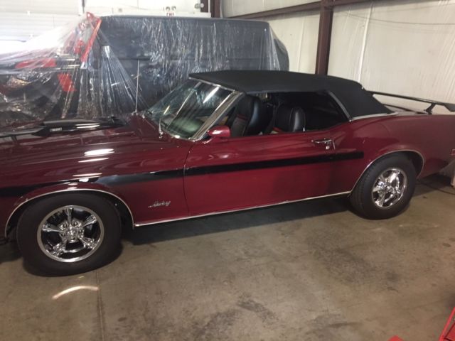 1970 Burgundy Ford Mustang Convertible