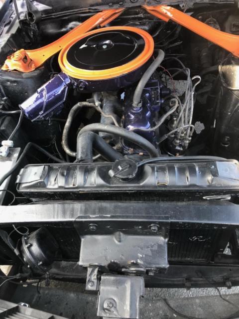 1970 NAVY BLUE/RED ORANGE STRIPES Ford Mustang Coupe