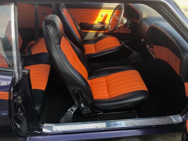 1970 NAVY BLUE/RED ORANGE STRIPES Ford Mustang Coupe