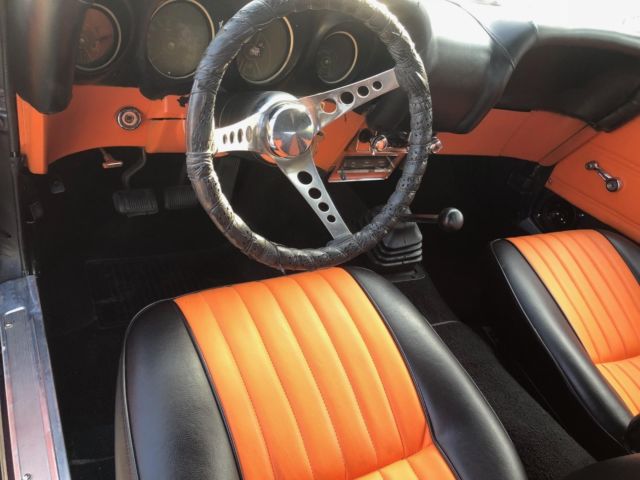 1970 NAVY BLUE/RED ORANGE STRIPES Ford Mustang Coupe