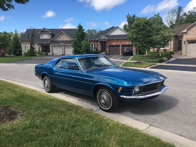 1970 Blue Ford Mustang Fastback