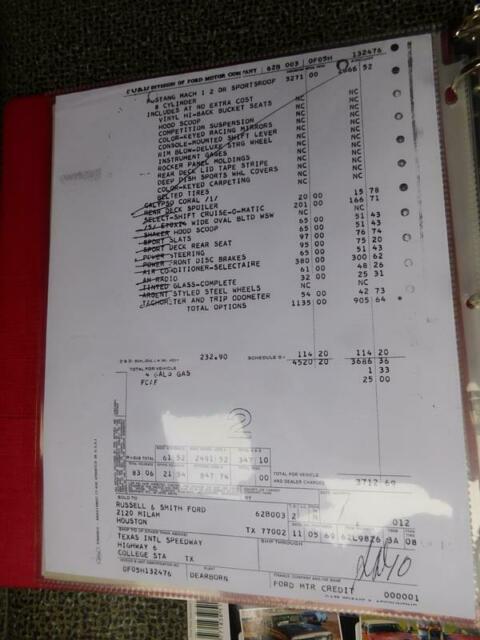 1970 CALYPSO CORAL Ford Mustang --