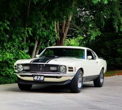 1970 White Ford Mustang 2 Door