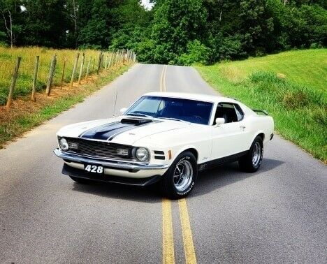 1970 White Ford Mustang 2 Door