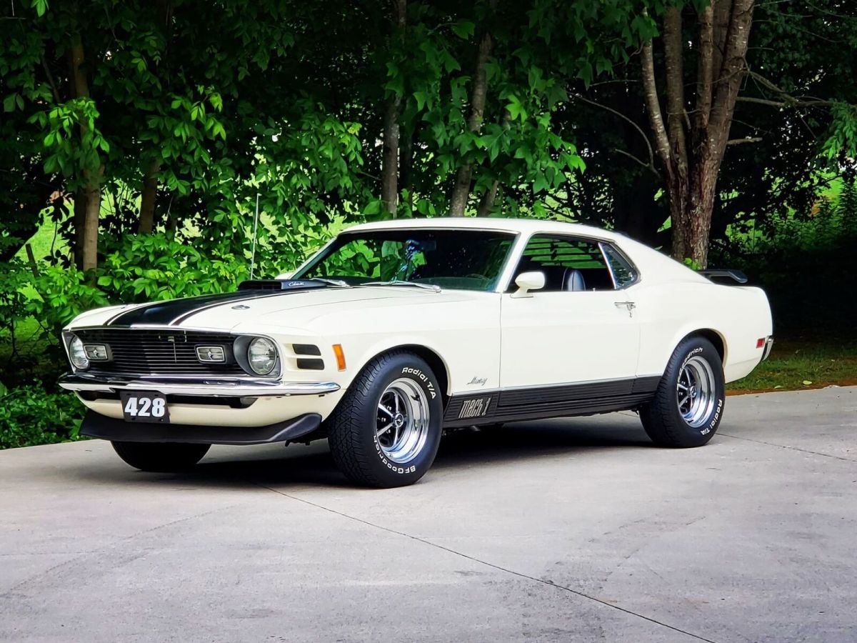 1970 White Ford Mustang 2 Door