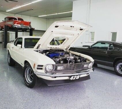 1970 White Ford Mustang 2 Door