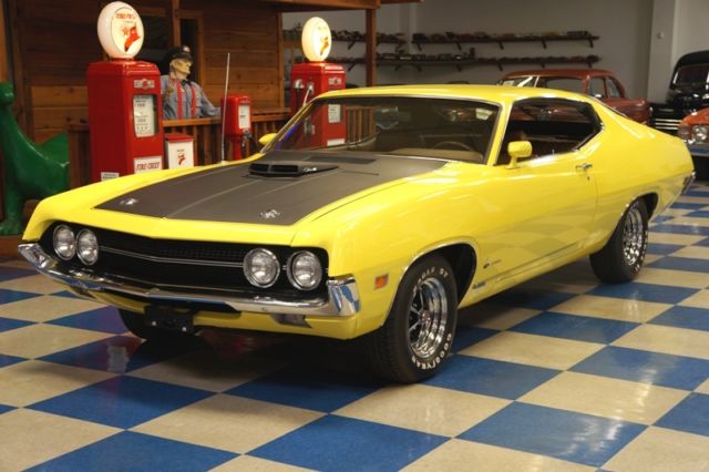 1970 Black Ford Torino Muscle Car