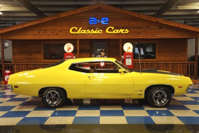 1970 Black Ford Torino Muscle Car