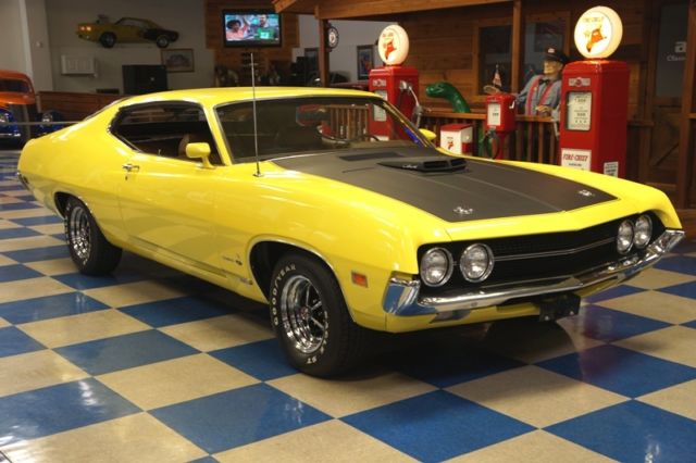 1970 Black Ford Torino Muscle Car