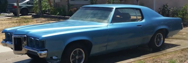 1970 Blue Pontiac Grand Prix Coupe
