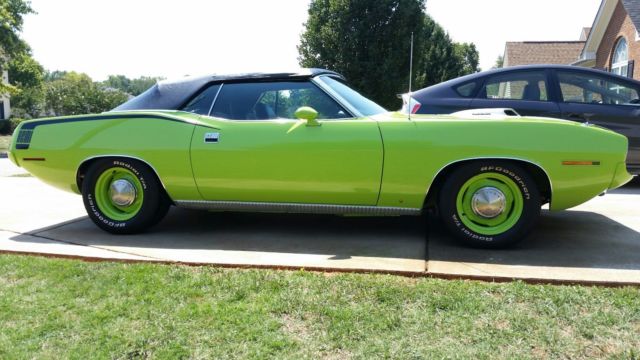 1970 Green Plymouth Barracuda Convertible