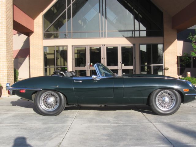 1970 British Racing Green Jaguar E-Type Convertible