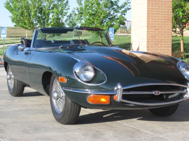 1970 British Racing Green Jaguar E-Type Convertible