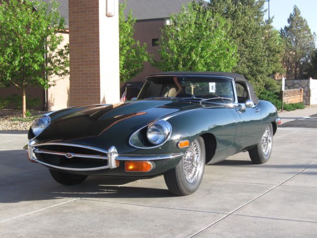 1970 British Racing Green Jaguar E-Type Convertible