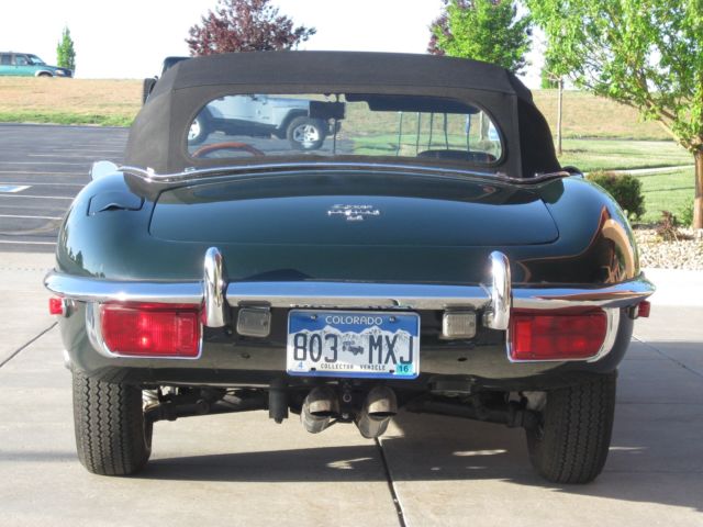 1970 British Racing Green Jaguar E-Type Convertible