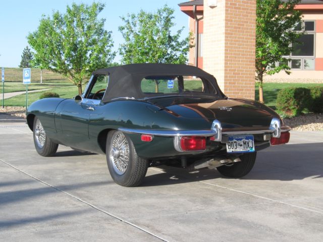 1970 British Racing Green Jaguar E-Type Convertible