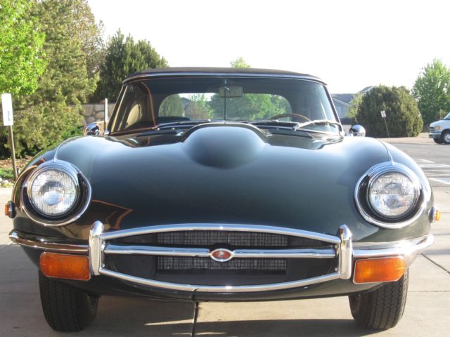 1970 British Racing Green Jaguar E-Type Convertible
