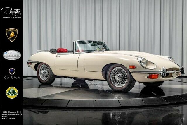 1970 White Jaguar E-Type Convertible