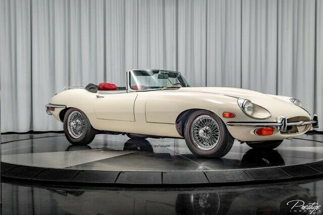 1970 White Jaguar E-Type Convertible