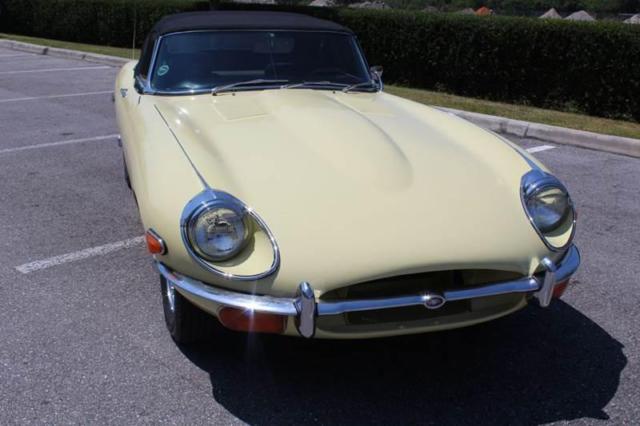 1970 Yellow Jaguar E-Type Convertible