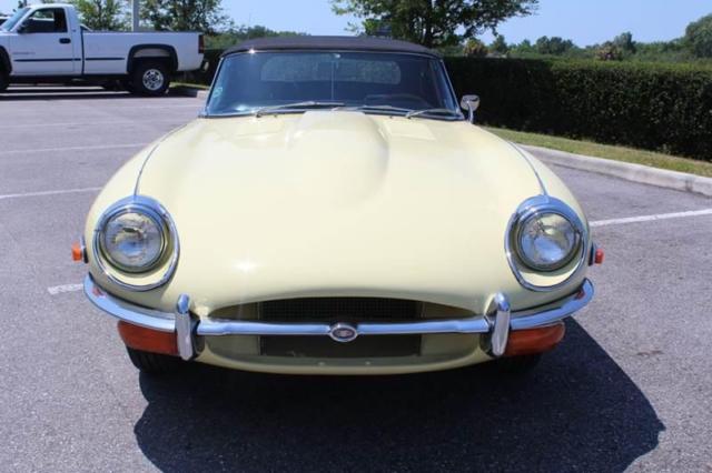 1970 Yellow Jaguar E-Type Convertible