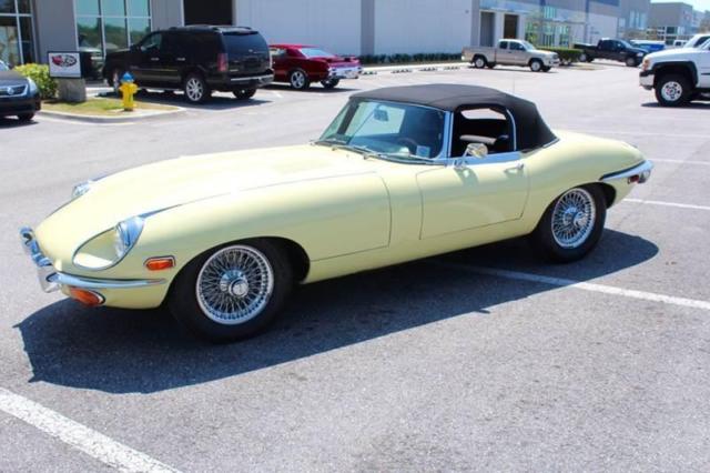 1970 Yellow Jaguar E-Type Convertible