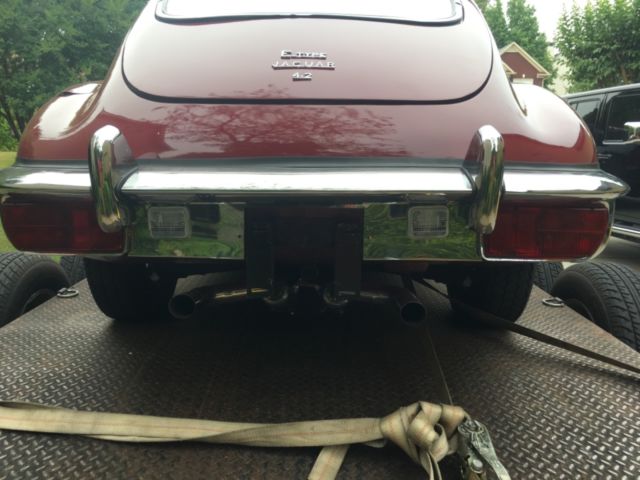 1970 Burgundy Jaguar E-Type Coupe