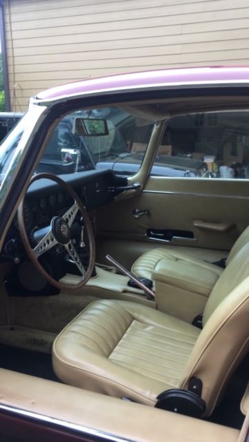 1970 Burgundy Jaguar E-Type Coupe