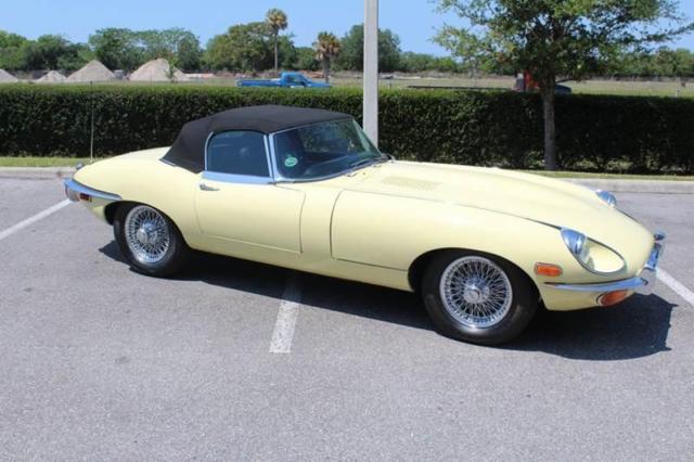 1970 Yellow Jaguar E-Type Convertible