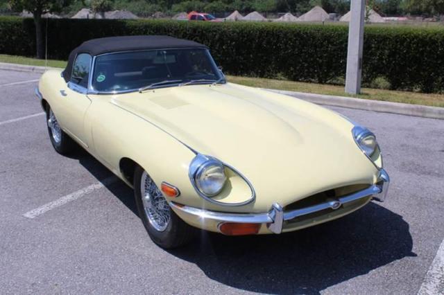 1970 Yellow Jaguar E-Type Convertible