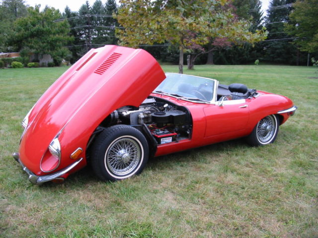 1970 Red Jaguar E-Type Convertible