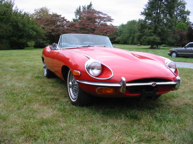1970 Red Jaguar E-Type Convertible