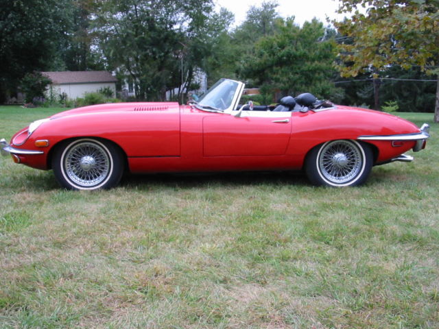 1970 Red Jaguar E-Type Convertible