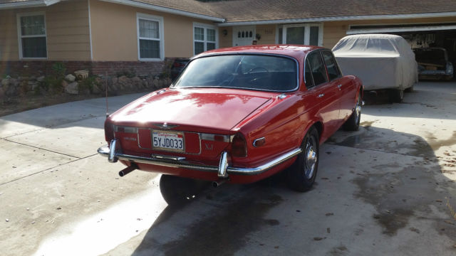 1970 Red Jaguar XJ6 Sedan