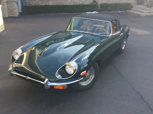 1970 British Racing Green Jaguar E-Type Convertible OTC