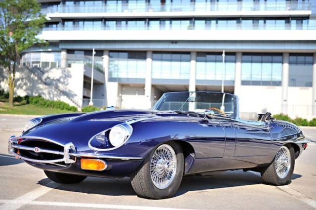 1970 Non-Metallic Indigo Blue Jaguar E-Type Convertible