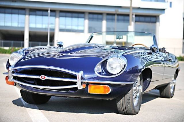 1970 Non-Metallic Indigo Blue Jaguar E-Type Convertible
