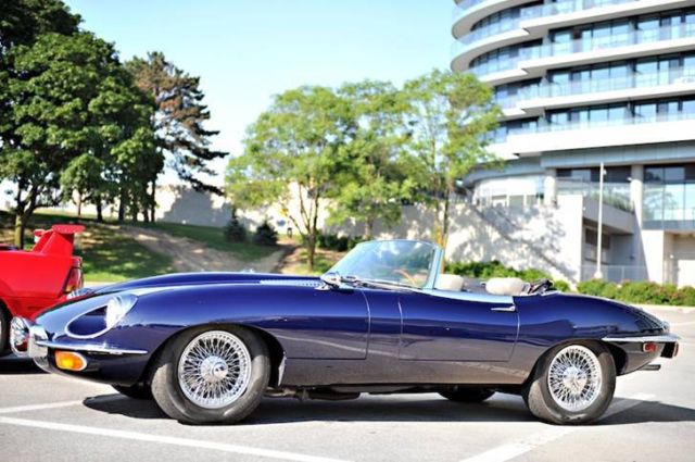 1970 Non-Metallic Indigo Blue Jaguar E-Type Convertible