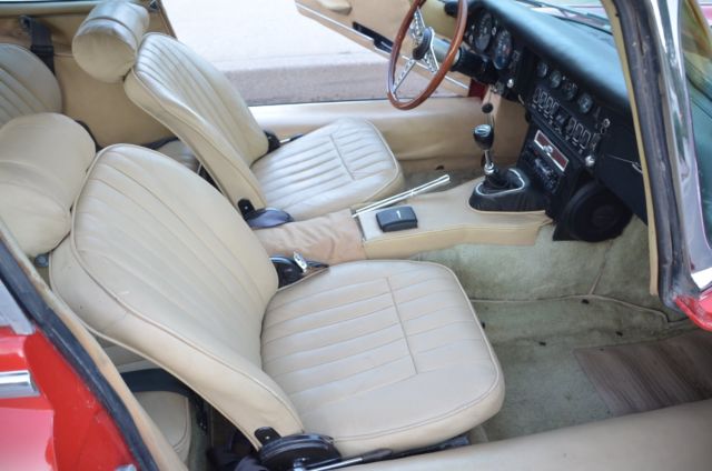 1970 Red Jaguar E-Type Coupe