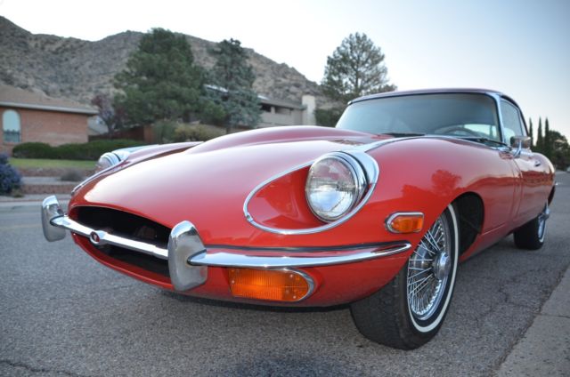 1970 Red Jaguar E-Type Coupe