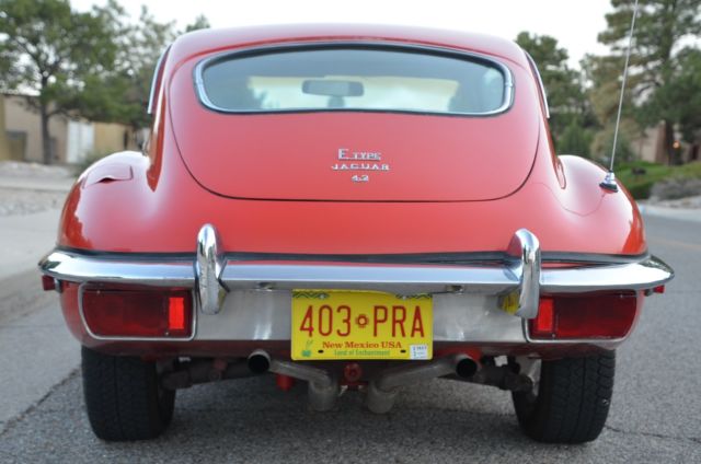1970 Red Jaguar E-Type Coupe