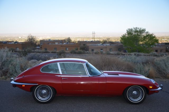1970 Red Jaguar E-Type Coupe