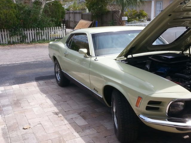 1970 Light Ivy Yellow Ford Mustang Fastback