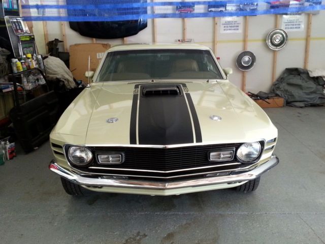 1970 Light Ivy Yellow Ford Mustang Fastback