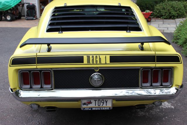 1970 Yellow Ford Mustang fast back