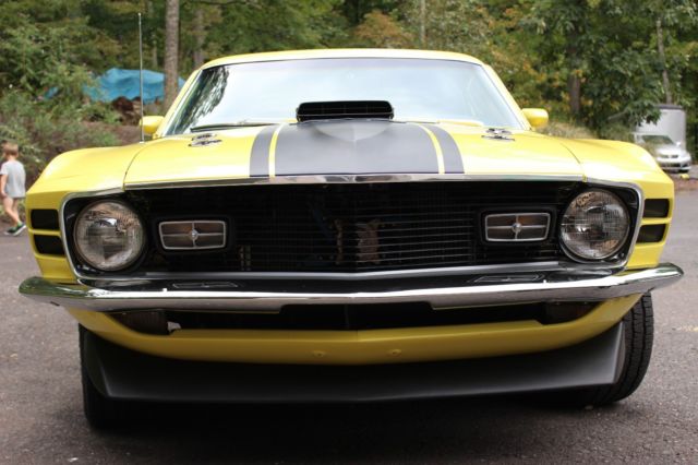 1970 Yellow Ford Mustang fast back